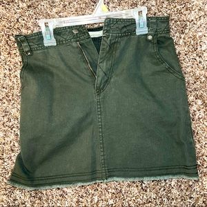 Hunter Green Mini Skirt